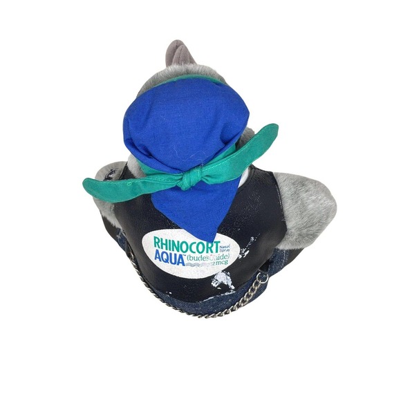 Rhinocort Motorcycle Pants Boots Chain Flag Rhino Sunglasses Stuffed Animal - Picture 3 of 6